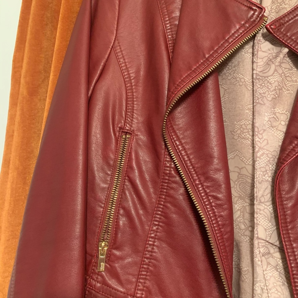 Black Rivet Leather Jacket - Picture 2 of 4